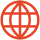 Globe icon red